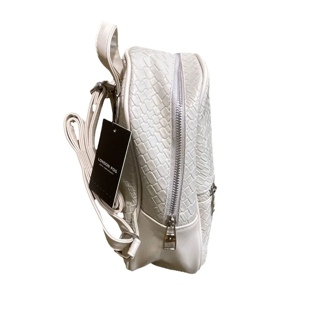 NWT London Fog Backpack Beige zipper front‎ pocket, Inside zipper & Slip pockets